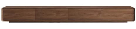 Moderno mueble de madera maciza de nogal para TV de 160 cm/200 cm, para sala de estar, centro de entretenimiento elegante, diseño duradero y elegante