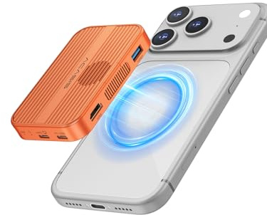 ACASIS 10 Gbps Magnetic M.2 NVMe SSD Enclosure & USB C dockningsstation med kylfläkt för iPhone 17/16/15 Pro/Pro Max/Plus, verktygsfri installation, stöd SSD-storlek 2230/2242/260/2280 B+M M-nyckel