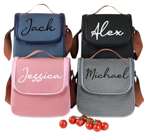 Bolsa De Almuerzo Personalizada Para Hombres Y Mujeres, Con Aislamiento Y Nombre, Reutilizable, Ideal Para La Oficina, El Trabajo, Picnic, Viajes, Regalo Para Empleados Y Compañeros De Trabajo