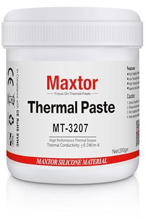 Maxtor MTP-3207 200g High Performance CPU Heatsink Thermal Paste ，Thermal Paste Grease for CPU GPU Cooler LED IC PS5 Xbox，No Conductive