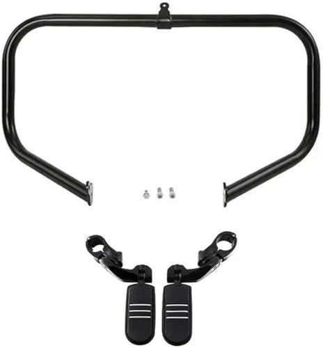 Stänger frammotor Motorcykelstötskydd för motorskydd motorvägsstötskydd för touring vägglide gatglide(Black A Set)
