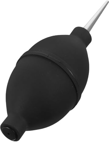DIYEAH Limpiador de Oídos y Ojos de Silicona Negra, Soplador de Polvo Grande Boquilla Larga, Herramienta de Limpieza Manual de Presión para Eliminar Cerumen y Residuos, Uso Doméstico