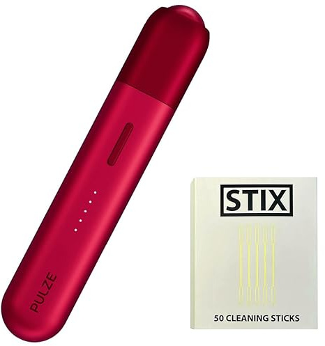 PULZE 3.0 Riscaldatore di tabacco + 50 bastoncini per la pulizia STIX Rosso