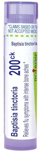 Boiron Baptisia Tinctoria 200Ck for Flu Symptoms with Intense Bone Aches - 80 Pellets