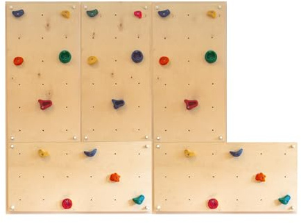GARTENPIRAT Pared Escalada Interiores 3,25 m²-Set IW5-5 Paneles 20 Presas