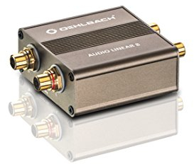 Oehlbach Audio Linear 8 - Galvanischer Trennfilter für Plattenspieler & Subwoofer - Entstörfilter zur Eliminierung von Masseschleifen - metallic braun