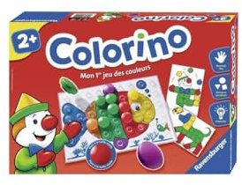 Ravensburger - Colorino - Dès 2 Ans - Jeu pour Apprendre Les Couleurs - Développement de la Motricité Fine - Jeu Educatif - Mosaïque Enfant - Version Française - 24011