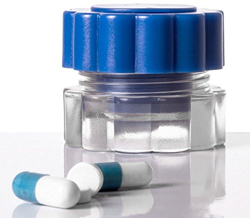 Tablettenmörser mit Vorratsfach im Deckel - verwandelt Tabletten im Handumdrehen in ein trinkbares Pulver - ein nützliches Tool für den Alltag