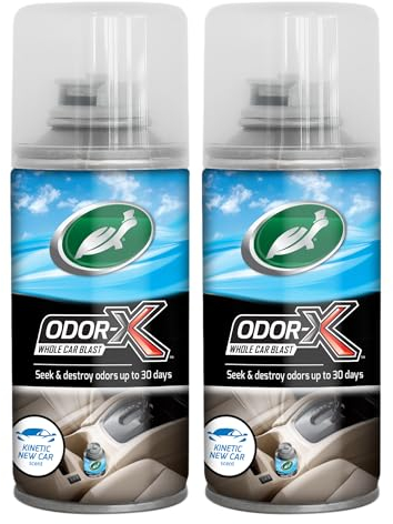Turtle Wax 54103 Odor-X Whole Car Blast - New Car Experience Air Freshener & Odor Remover Car Bomb - Removes Unwanted Odors for up to 30 Days- Kinetic Scent (2 Pack)
