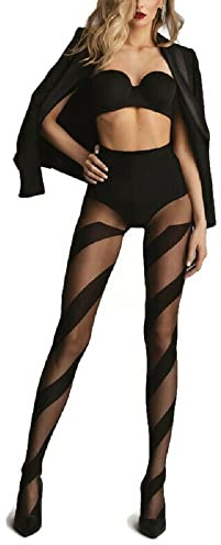 Fiore Candy, gemusterte Strumpfhose, Streifendesign, 20 den
