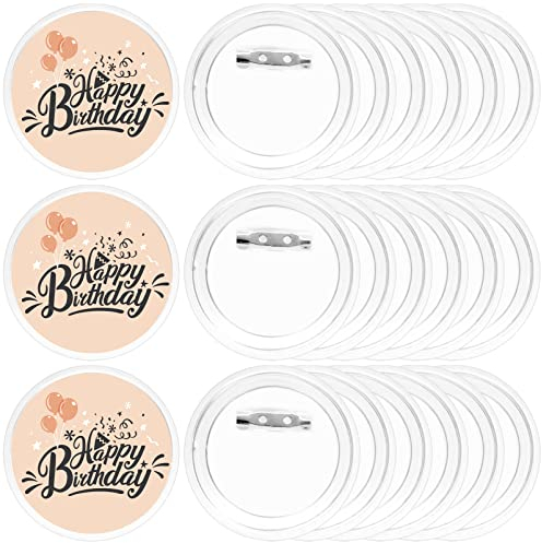 YAXIDAEVER 24 pcs Kinder Buttons Anstecker,60mm Pins Buttons Design a Badge,Buttons Selber Machen Ohne Buttonmaschine,DIY Ansteckbuttons Set für DIY-Crafts