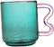 Taza de Cristal Verde 450ml con Asa Creativa Resistente al