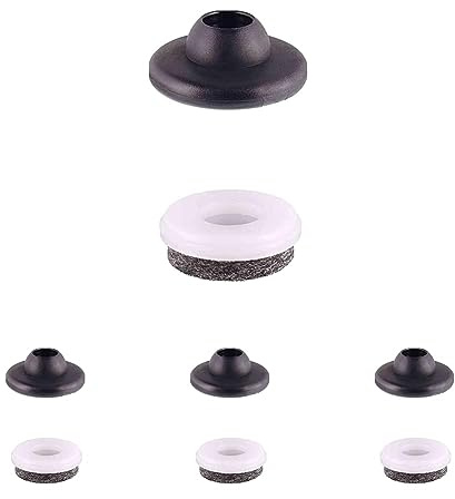 Wagner QuickClick® Filzgleiter Stuhlgleiter 4er-Set zum Aufstecken - 4X Basis + 4X Gleiteinsatz austauschbar - Wollfilz Ultrasoft - Ø 20 für Vitra Stühle DSR DAR DKR - Made in DE - 16780000