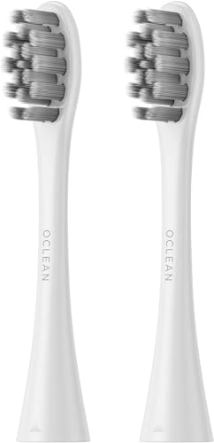 Oclean Recambios Cepillos Professional Clean W02, Adpto para todos oclean cepillos eléctricos para adultos, Cerdas DuPont™ certificadas por la FDA, Cabezal del cepillo en forma de W, 2 Piezas, Blanco