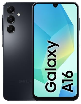 Samsung Galaxy A16, 3 anni di Garanzia del produttore, Android 14, Display Super AMOLED 6.7 FHD+, 4GB RAM, 128GB, Batteria 5.000 mAh, IP54, memoria espandibile, Black [Versione Italiana]
