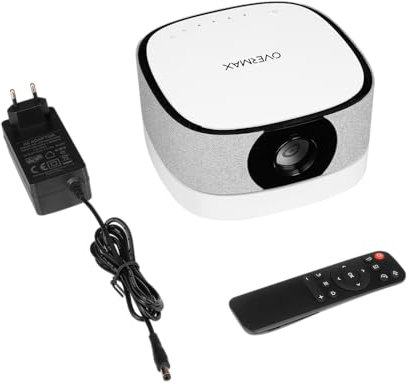 OVERMAX Multipic 4.5 Proyector LCD FullHD 1080p Proyector 2 en 1 con Powerbank Enfoque Automático, Corrección Trapezoidal, Wi-Fi de Doble Banda Bluetooth 5.1, 3000 lúmenes Imagen de hasta 200