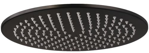 PaulGurkes Kopfbrause 30cm Matt-Schwarz Regendusche aus Messing