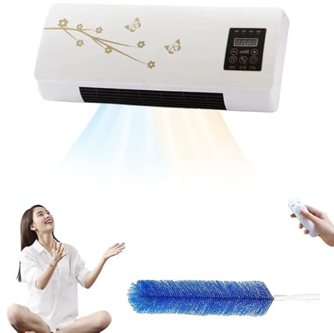 Climafy Air Conditioner, Climafy Portable Air Conditioning Split Max, 3500w Quiet Operation, 2 In 1 Mini Wall Mount Ac Unit, With Timer Super Quiet Fast Cooling/Heating For Room (C)