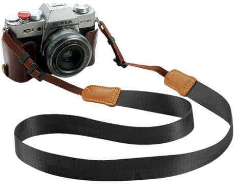 XFSRG Tracolla Macchina Fotografica Elegante e Resistente per Fotocamera Accessori Fotografia di Alta Qualità per Professionisti e Amatori (Nero)