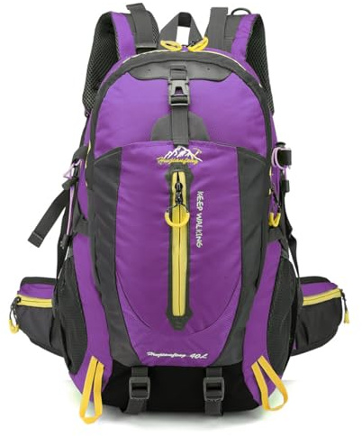 OLYSPM Zaino Trekking 40 Litri,Zaino Montagna Donna Uomo Impermeable con Spalliere Regolabili per Trekking,Campeggio,Alpinismo
