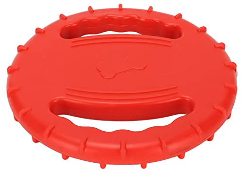 Haofy Juguete de Disco Volador para Perros, Juguete Masticable de Goma Flexible y Suave para Perros Grandes, Ideal para Buscar Al Aire Libre para Jugar en la Playa y el Parque (Rojo)