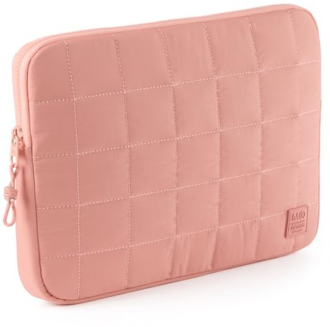 Miquelrius - Housse pour Ordinateur Portable 13” et 14”, Design matelassé, légère et Douce au Toucher, Tissu déperlant, Fermeture zippée avec Cordon, Rose