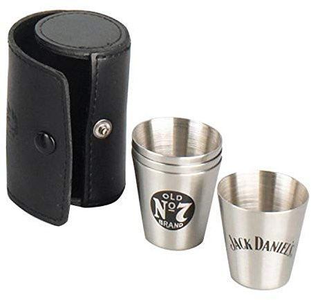 Jack Daniels - Columpio y bicho, acero inoxidable, negro/plata, 1 oz