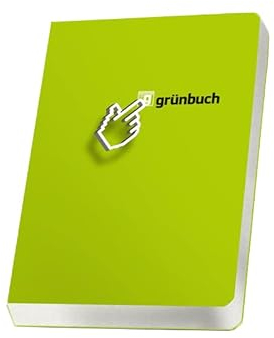 Notizbuch Notizheft Gedankenbuch “Grünbuch“ grün grasgrün Notizen DIN A6 liniert klein Naturpapier Softcover