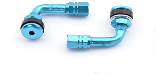 Equipamiento 2 Válvulas Curvada Schrader 90 ° Moto anodizado
