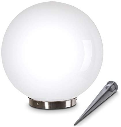 hofstein Boule lumineuse solaire LED pour une décoration tendance de votre jardin - Luminaire extérieur solaire au design moderne - Lampe solaire qui s'intégrera parfaitement dans votre jardin