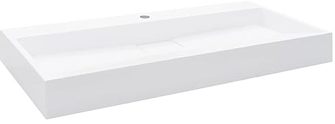 vidaXL Handfat 100x46x11 cm mineralgjuten vit