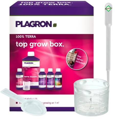 Plagron-gödseluppsättning Terra Starterbox Big - Odla odling inomhus Biogödsel NPK Chili Organiska grönsaker Vätska Bonsai Tomater Palmer