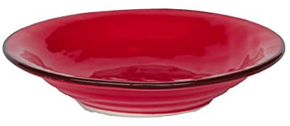 Batik Ceramica Linea Imperfetti - Piatto Fondo Colorato (6, Rosso)