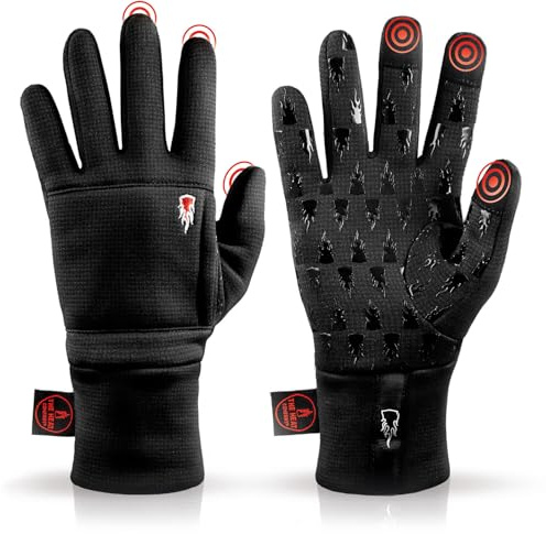 THE HEAT COMPANY – Wind PRO Liner - Windabweisende- Premium Qualität - Wasserabweisend - Touchscreen Handschuhe Herren & Damen - Winterhandschuhe: Fahrradhandschuhe & Laufhandschuhe