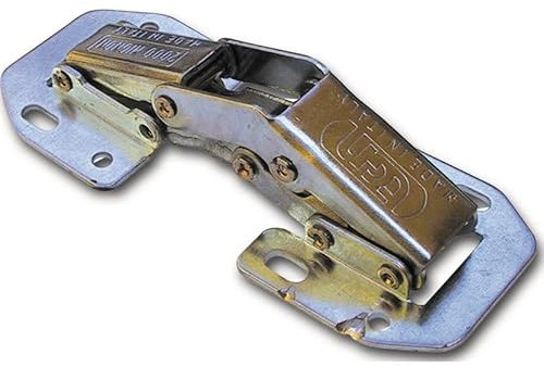 HWS 4 Stück Schrankscharnier Metall Aufschraubscharniere Öffnungswinkel 90° Möbelscharniere Tür Eckanschlag mit Schrauben für Möbel, Schranktür, Küchenschrank