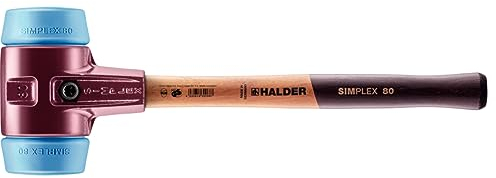 SIMPLEX-Schonhammer, TPE-soft; mit Tempergussgehäuse und hochwertigem Holzstiel | D=80 mm | 3001.080