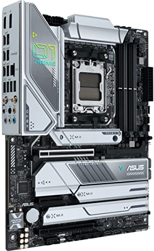 ASUS Prime X670E-PRO WiFi AMD X670 AM5 Ryzen™ Desktop 9000 8000 & 7000 ATX Motherboard with PCIe® 5.0, Four M.2 Slots, DDR5 Slots, USB 3.2 Gen 2x2 Type-C®, USB4® Support, WiFi 6E, and 2.5G Ethernet