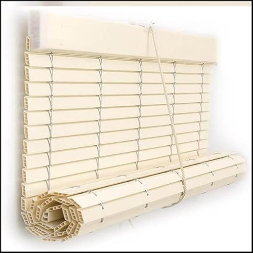 Persiana Alicantina enrolable Color Marfil de PVC a Medida | PERTONI TENDE (Ancho 70cm x 110cm Largo)