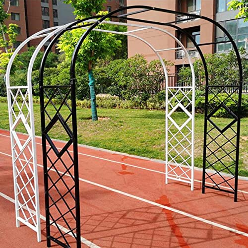 Arco per Rampicanti con Base, Pergola per Rose Bianco/Nero, Arco da Giardino in ferro battuto 140x230cm 180x230cm 220x230cm 260x230cm 300x230cm 340x230cm Sostegno per Piante tunnel Glicine ( Color : N