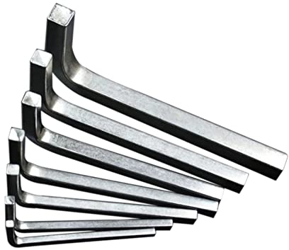 SPORTARC Juego de 7 llaves de cabeza cuadrada en forma de L, llave cuadrada de 4 puntos, llaves hexagonales de 3 a 10 mm, llave cuadrada precisa