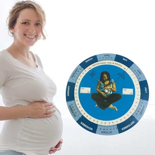 Paquete de 8 ruedas de embarazo, rueda calculadora de fecha de vencimiento para mujeres embarazadas, proveedores de atención médica, médicos, parteras, enfermeras, mamá, predictor de fertilidad y