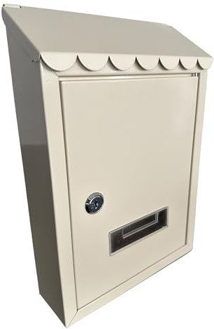 Cassetta Postale per Esterno individuale da parete con serratura 300x210x7 cm Colori Assortiti (Beige)