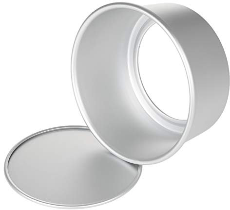 ZASCHMOY Juego Profesional de Pasteles de Aleación de Aluminio, Bandeja para Hornear Redonda de 5 Uds con Fondo Extraíble, Adecuada para Tartas de Queso, Pudín y Horneado