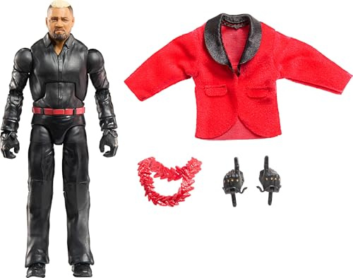 Mattel WWE Elite actionfigur och tillbehör, serie #118, 6 tum samlarobjekt Solo Sikoa med 25 artikulationspunkter och utbytbara händer