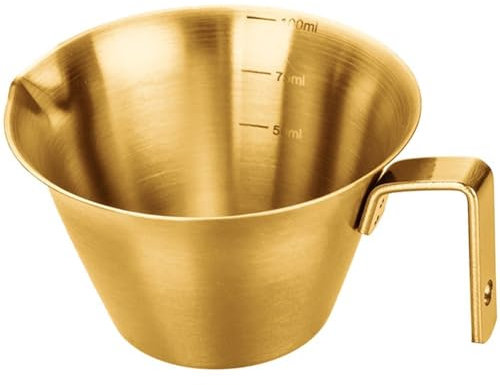 Sanfly Taza Medidora De Café Expreso, Tazas De Café Expreso con Asa, Taza De Café Expreso De Acero Inoxidable con Báscula, Accesorios De Café Expreso