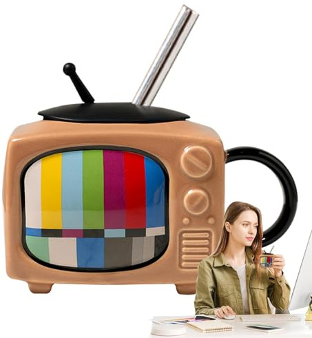 Tazze da birra a forma di televisione, da latte a forma di TV | bicchieri d'acqua a forma di TV da 450 ml - da bere domestica, tazze per caffè caldo, vino, whisky, birra