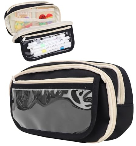 DOINEUFL Federmäppchen Großes Mäppchen mit 4 Fächern Geeignet für Federmappe Mädchen, Jungen, Teenager, Erwachsene, geeignet für Federtasche Schule und Büro