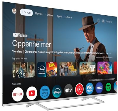 STRONG – Téléviseur QLED Ultra HD 4K SRT55UG8773C | 155 cm (55 Pouces) – Smart TV connecté, Dolby Vision Atmos, DVB-T2/C/S2, Netflix (55 Pouces)
