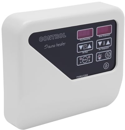3-9KW Saunasteuerung 220V-240V Saunasteuergerät Sauna Digital Controller Saunaofen Digital Controller mit Anzeige, Auslaufschutz, Speicherfunktion für Geeignet private Saunen, Spas