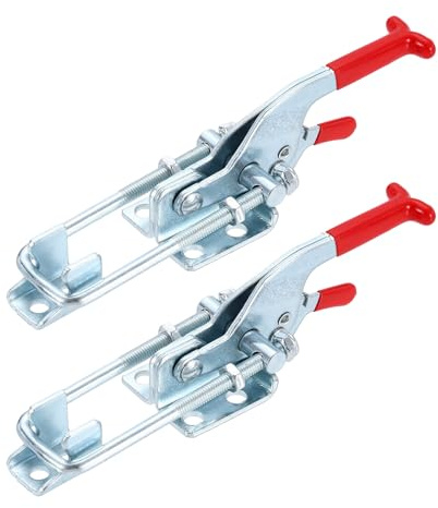 sourcing map 2 morsetti 431 a levetta M6 x 46 mm Capacità di tenuta regolabile a sgancio rapido Chiusure in ferro zincato per coperchio fumatore Jig Tool Box Porta